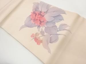 作家物　塩瀬花葉模様名古屋帯